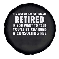 Funny Retirement Spare Tire Cover Funny The Legend Has Retired Grandpa Dad Humor - Wonder Print Shop