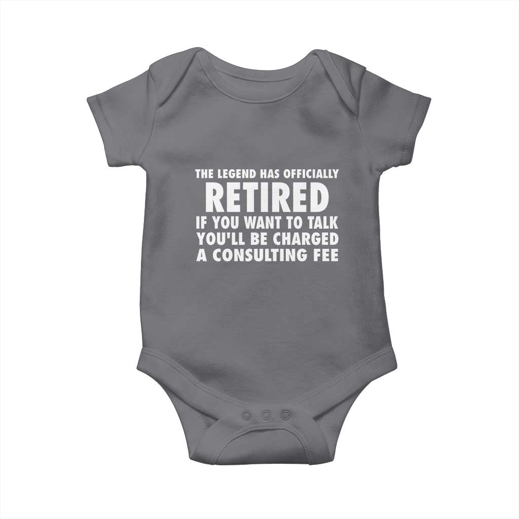 Funny Retirement Baby Onesie Funny The Legend Has Retired Grandpa Dad Humor - Wonder Print Shop