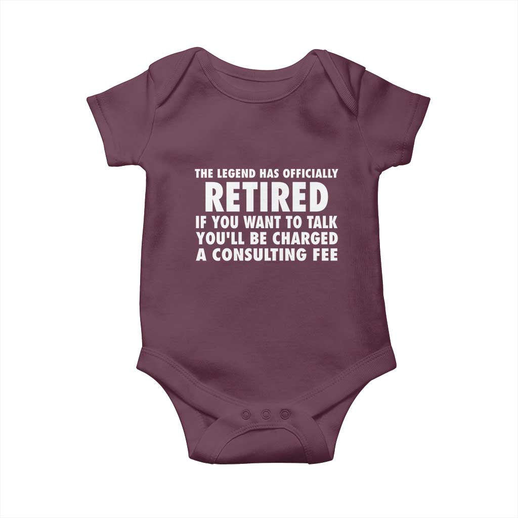Funny Retirement Baby Onesie Funny The Legend Has Retired Grandpa Dad Humor - Wonder Print Shop
