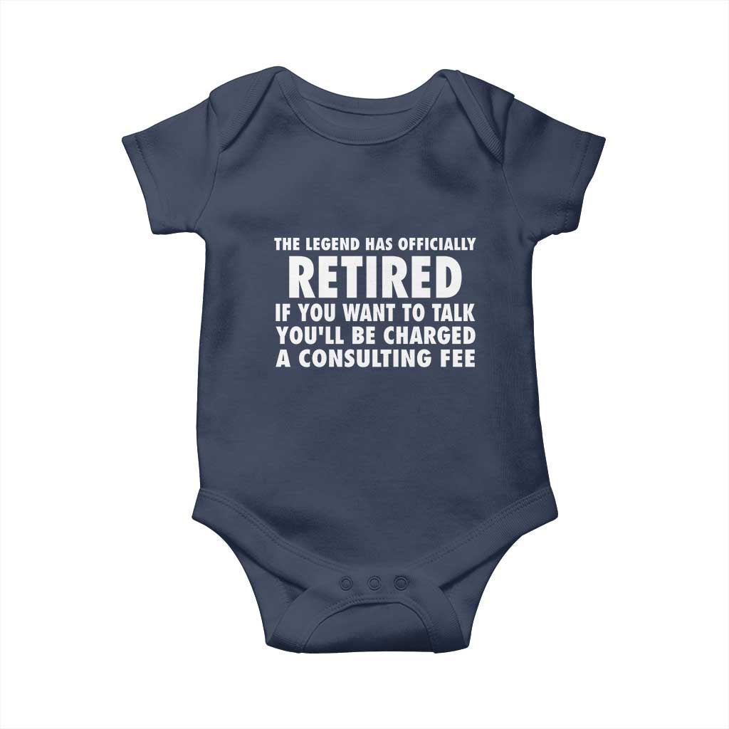 Funny Retirement Baby Onesie Funny The Legend Has Retired Grandpa Dad Humor - Wonder Print Shop