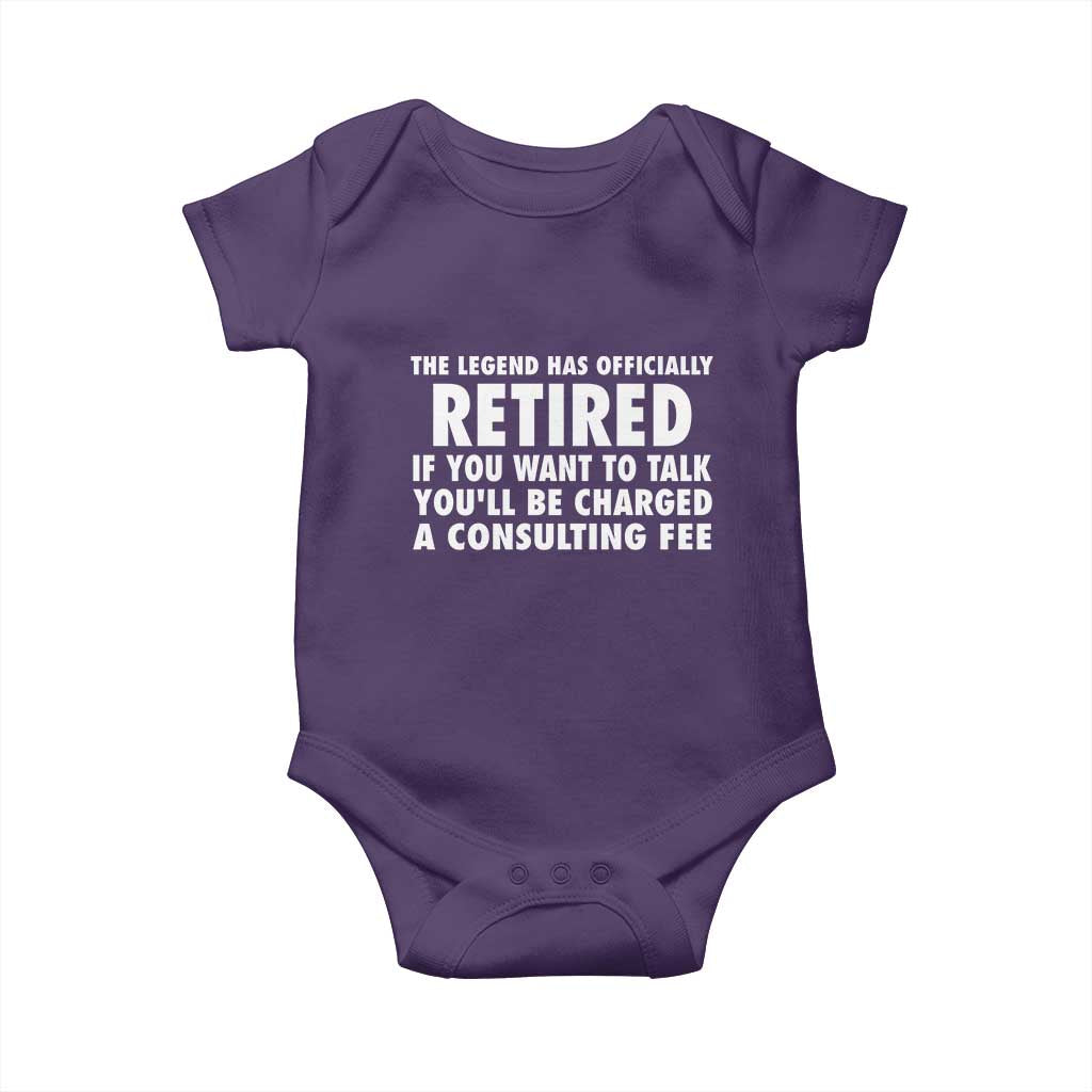 Funny Retirement Baby Onesie Funny The Legend Has Retired Grandpa Dad Humor - Wonder Print Shop