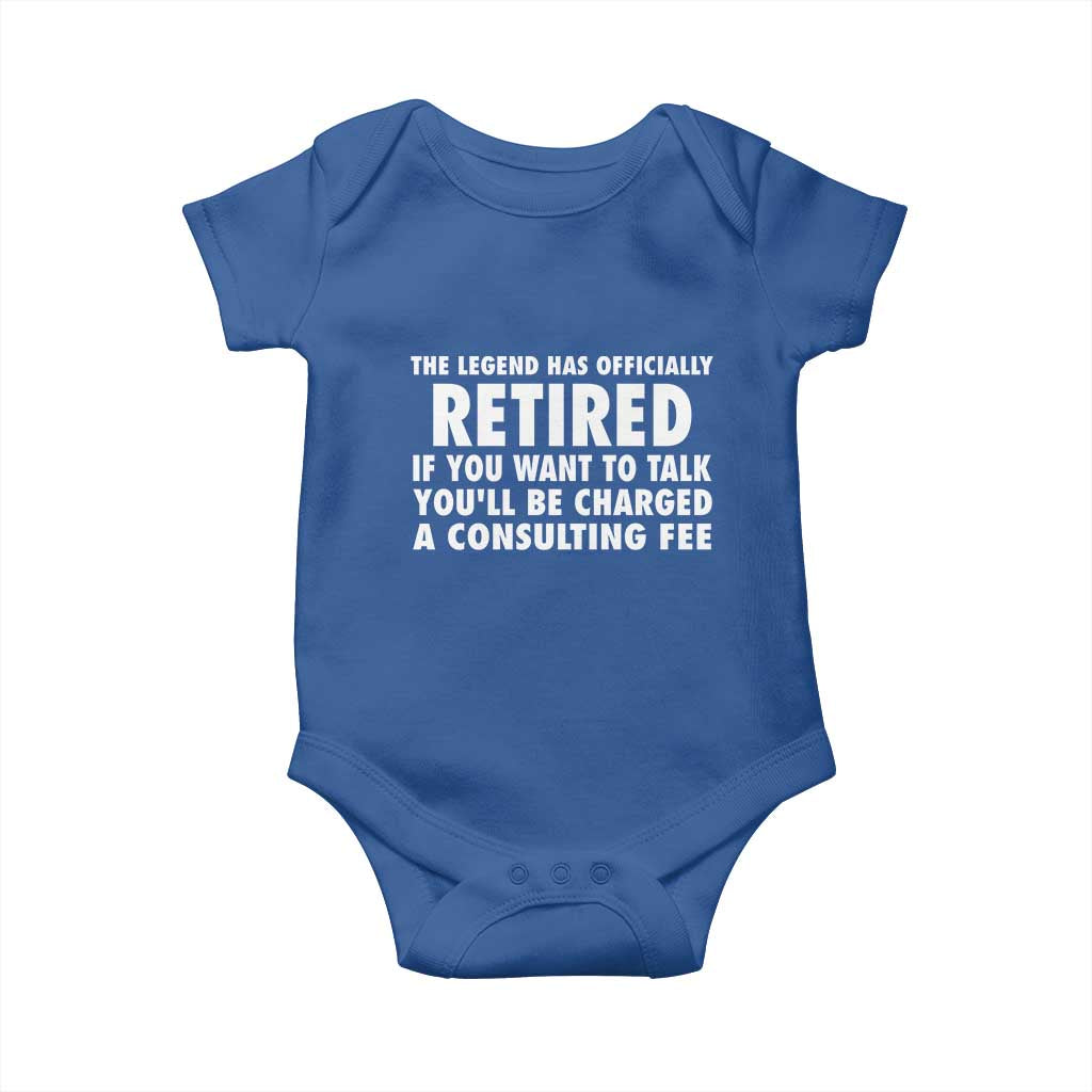Funny Retirement Baby Onesie Funny The Legend Has Retired Grandpa Dad Humor - Wonder Print Shop