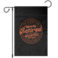 The Legend Has Retired Garden Flag Retro Funny Retirement Gift Dad Humor