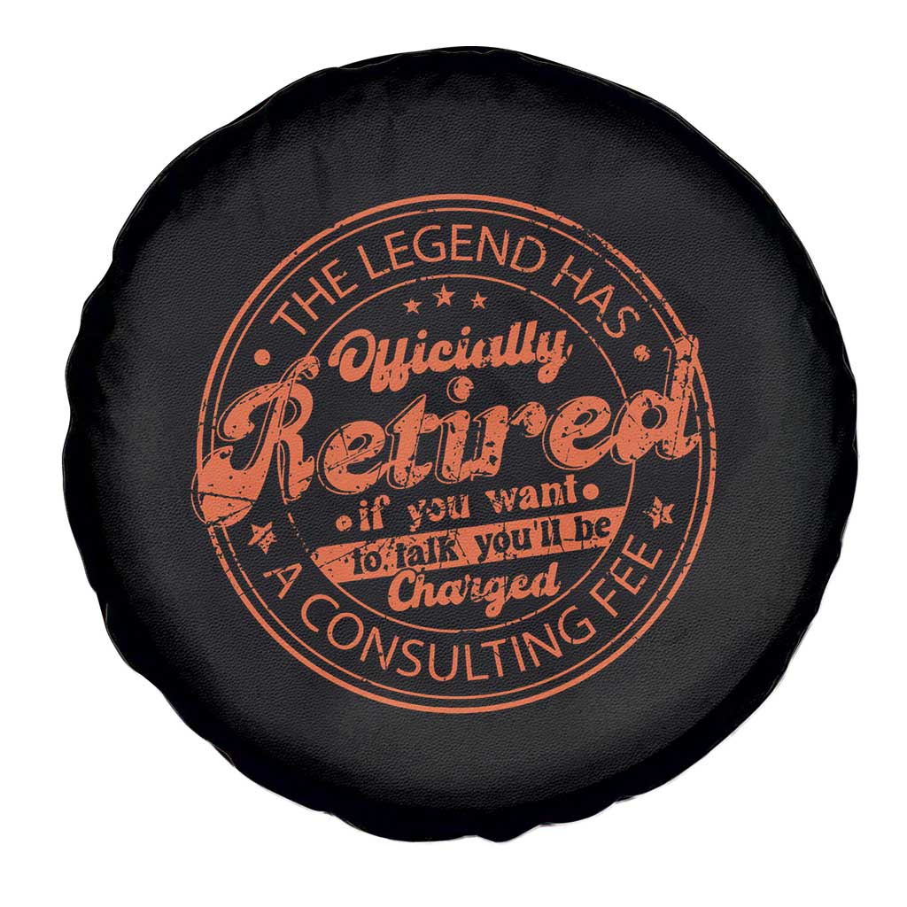 The Legend Has Retired Spare Tire Cover Retro Funny Retirement Gift Dad Humor