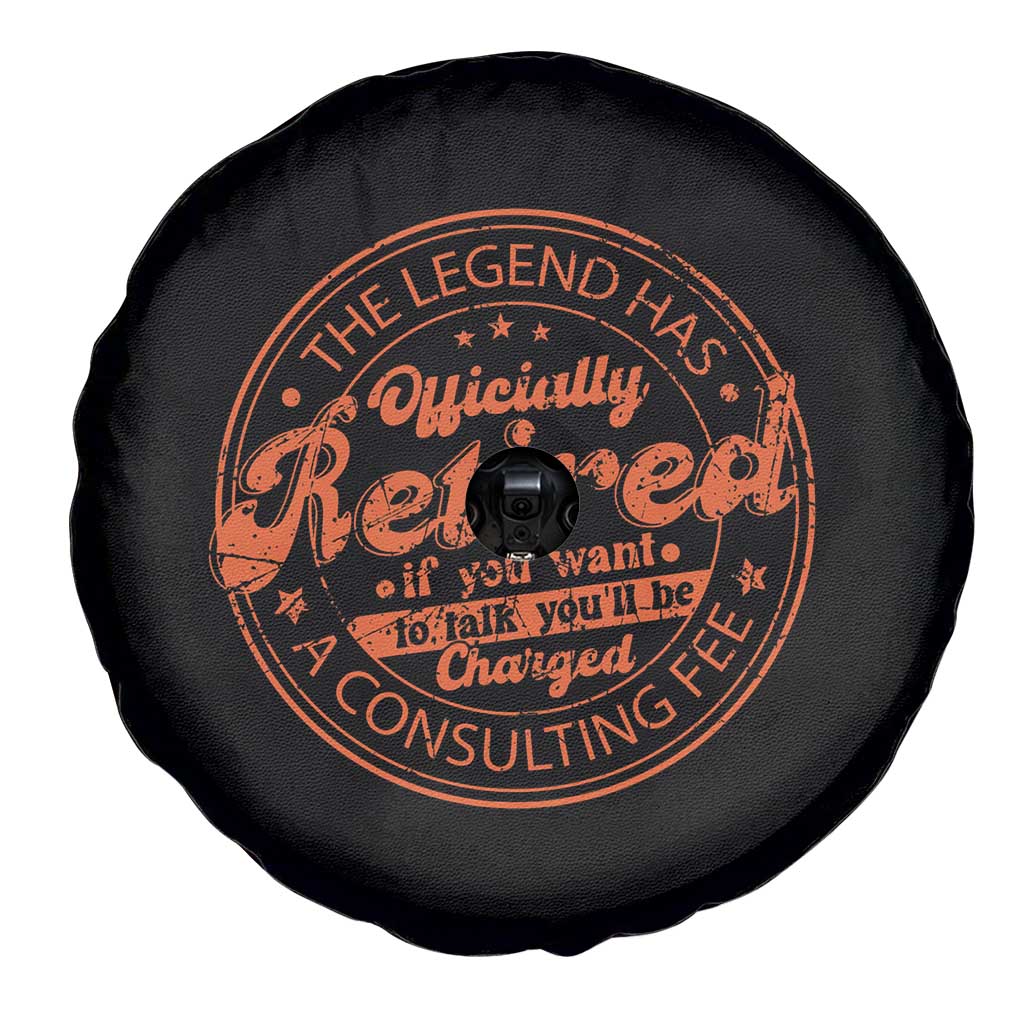 The Legend Has Retired Spare Tire Cover Retro Funny Retirement Gift Dad Humor