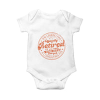 The Legend Has Retired Baby Onesie Retro Funny Retirement Gift Dad Humor