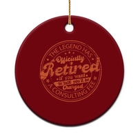 The Legend Has Retired Ceramic Ornament Retro Funny Retirement Gift Dad Humor