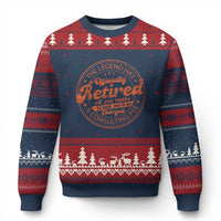 The Legend Has Retired Ugly Christmas Sweater Retro Funny Retirement Gift Dad Humor