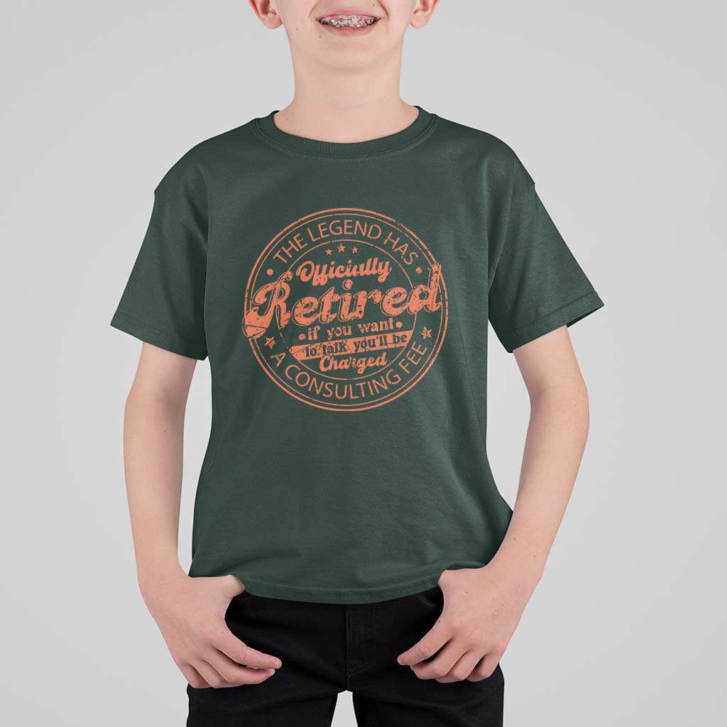 The Legend Has Retired T Shirt For Kid Retro Funny Retirement Gift Dad Humor