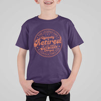 The Legend Has Retired T Shirt For Kid Retro Funny Retirement Gift Dad Humor