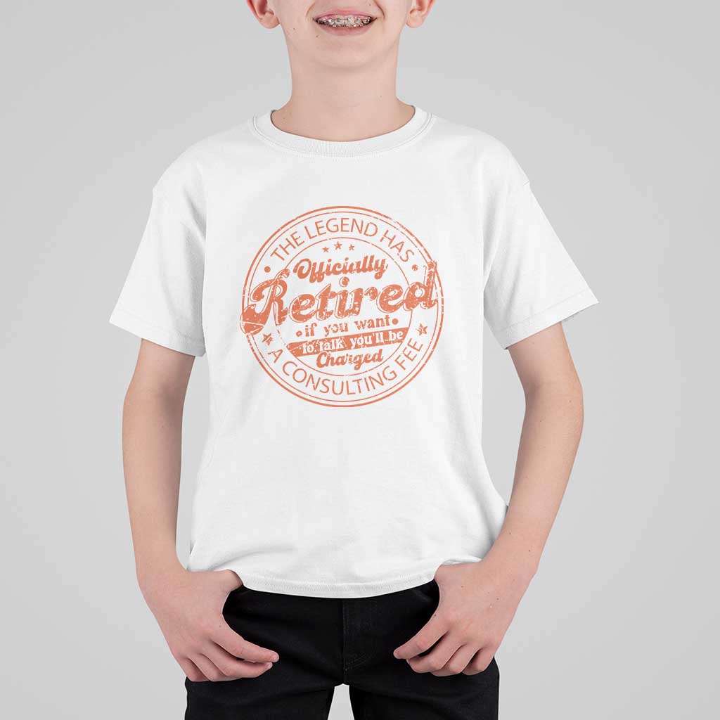 The Legend Has Retired T Shirt For Kid Retro Funny Retirement Gift Dad Humor