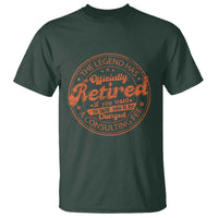 The Legend Has Retired T Shirt Retro Funny Retirement Gift Dad Humor