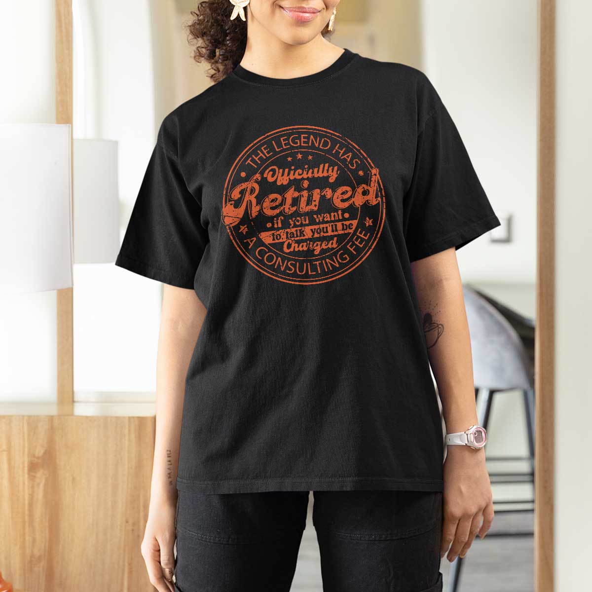 The Legend Has Retired T Shirt For Women Retro Funny Retirement Gift Dad Humor