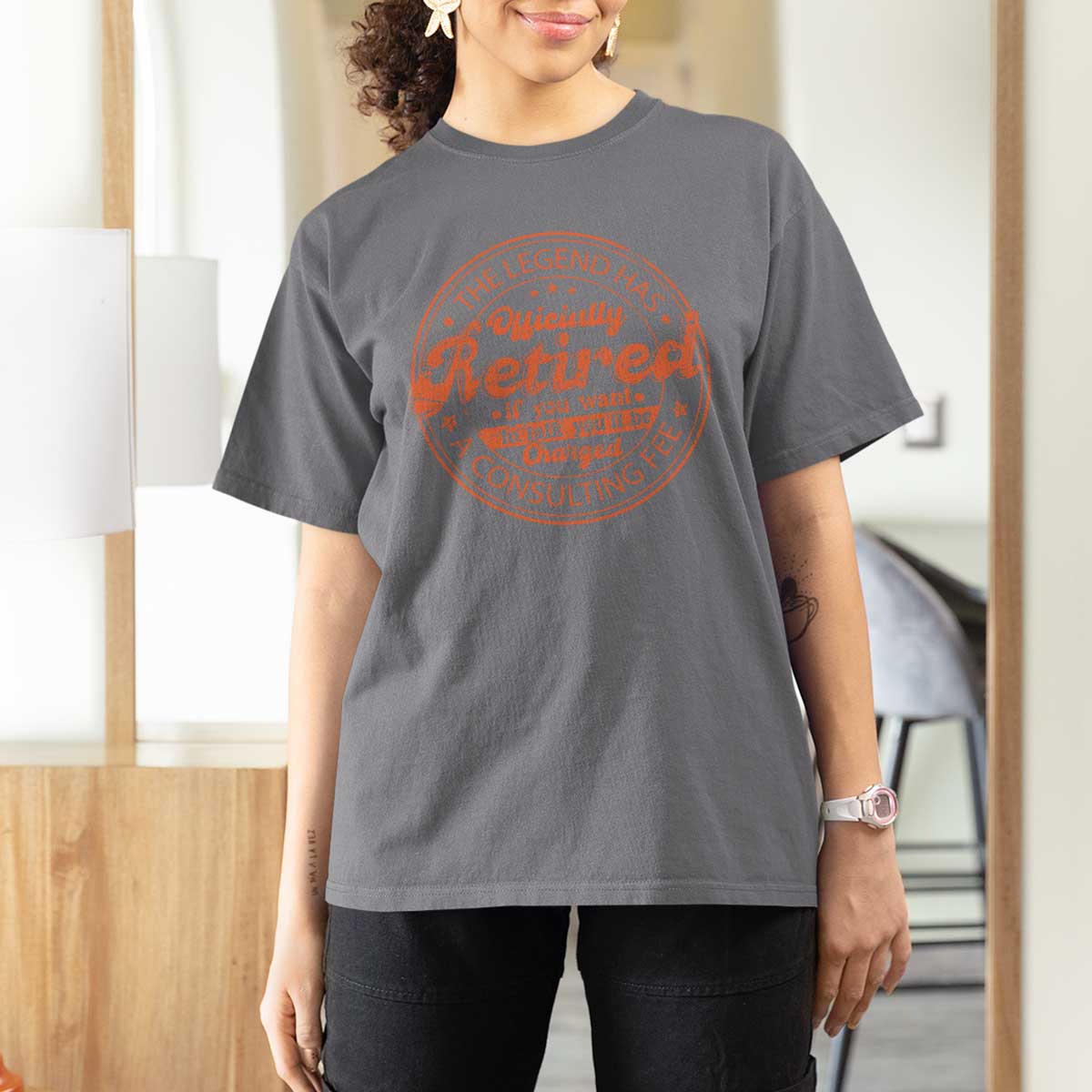 The Legend Has Retired T Shirt For Women Retro Funny Retirement Gift Dad Humor