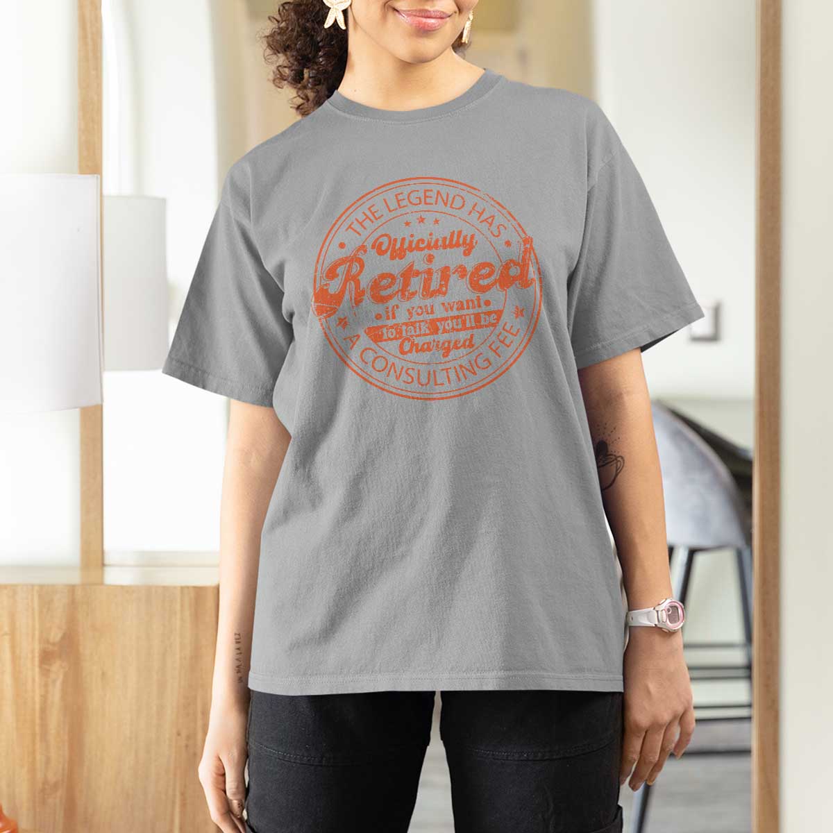 The Legend Has Retired T Shirt For Women Retro Funny Retirement Gift Dad Humor
