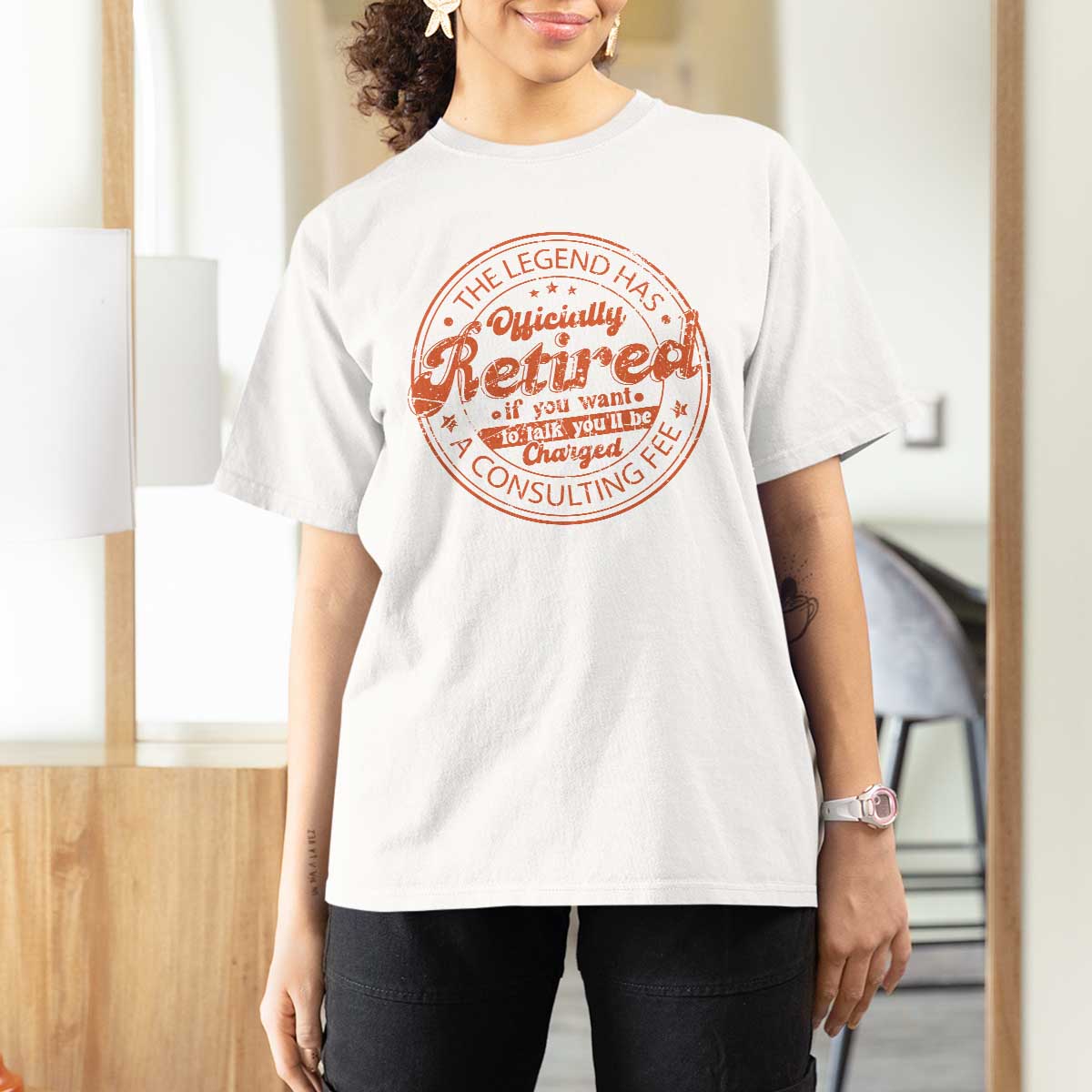The Legend Has Retired T Shirt For Women Retro Funny Retirement Gift Dad Humor