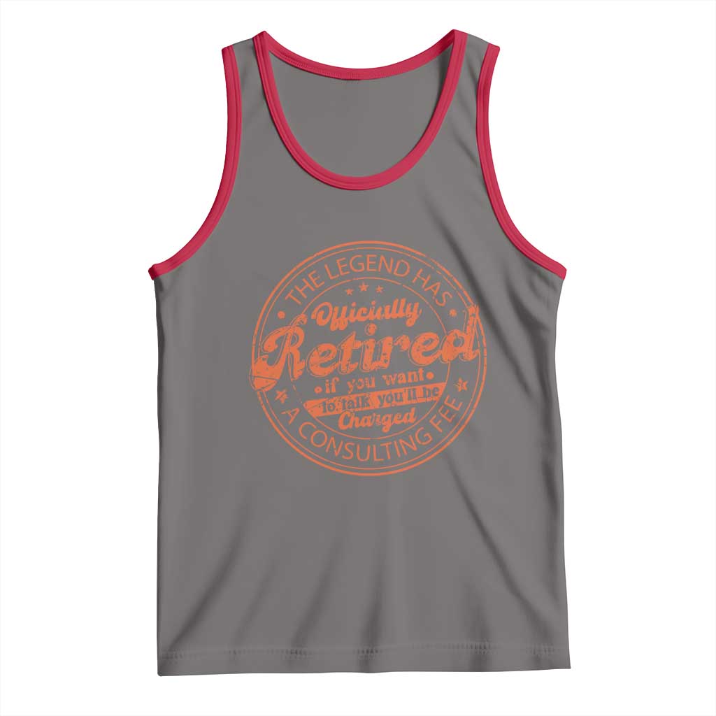 The Legend Has Retired Tank Top Retro Funny Retirement Gift Dad Humor
