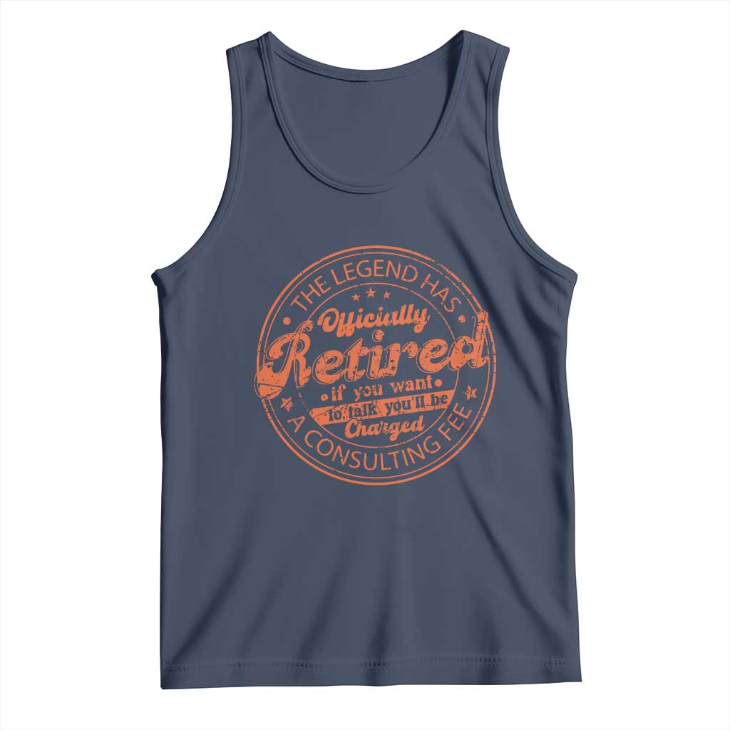 The Legend Has Retired Tank Top Retro Funny Retirement Gift Dad Humor