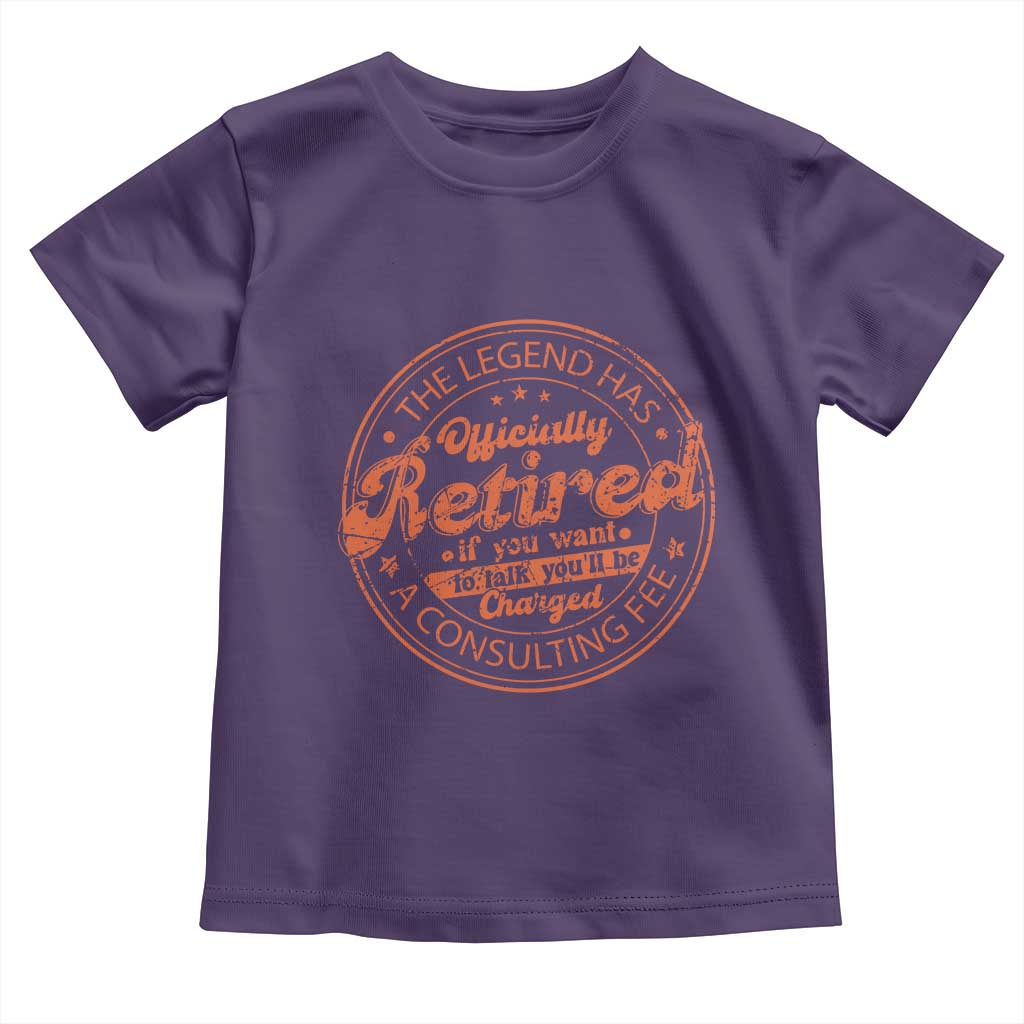 The Legend Has Retired Toddler T Shirt Retro Funny Retirement Gift Dad Humor