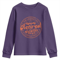 The Legend Has Retired Youth Sweatshirt Retro Funny Retirement Gift Dad Humor