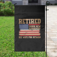 Funny Retirement Garden Flag See Wife For Details Husband Dad Grandpa Humor US Flag