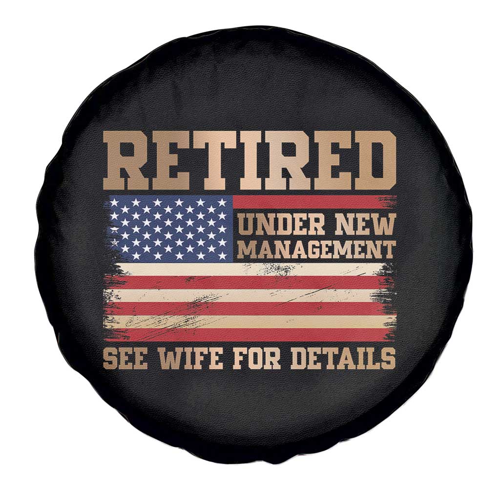 Funny Retirement Spare Tire Cover See Wife For Details Husband Dad Grandpa Humor US Flag