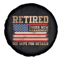 Funny Retirement Spare Tire Cover See Wife For Details Husband Dad Grandpa Humor US Flag