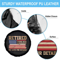 Funny Retirement Spare Tire Cover See Wife For Details Husband Dad Grandpa Humor US Flag
