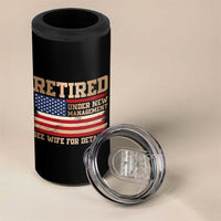 Funny Retirement 4 in 1 Can Cooler Tumbler See Wife For Details Husband Dad Grandpa Humor US Flag