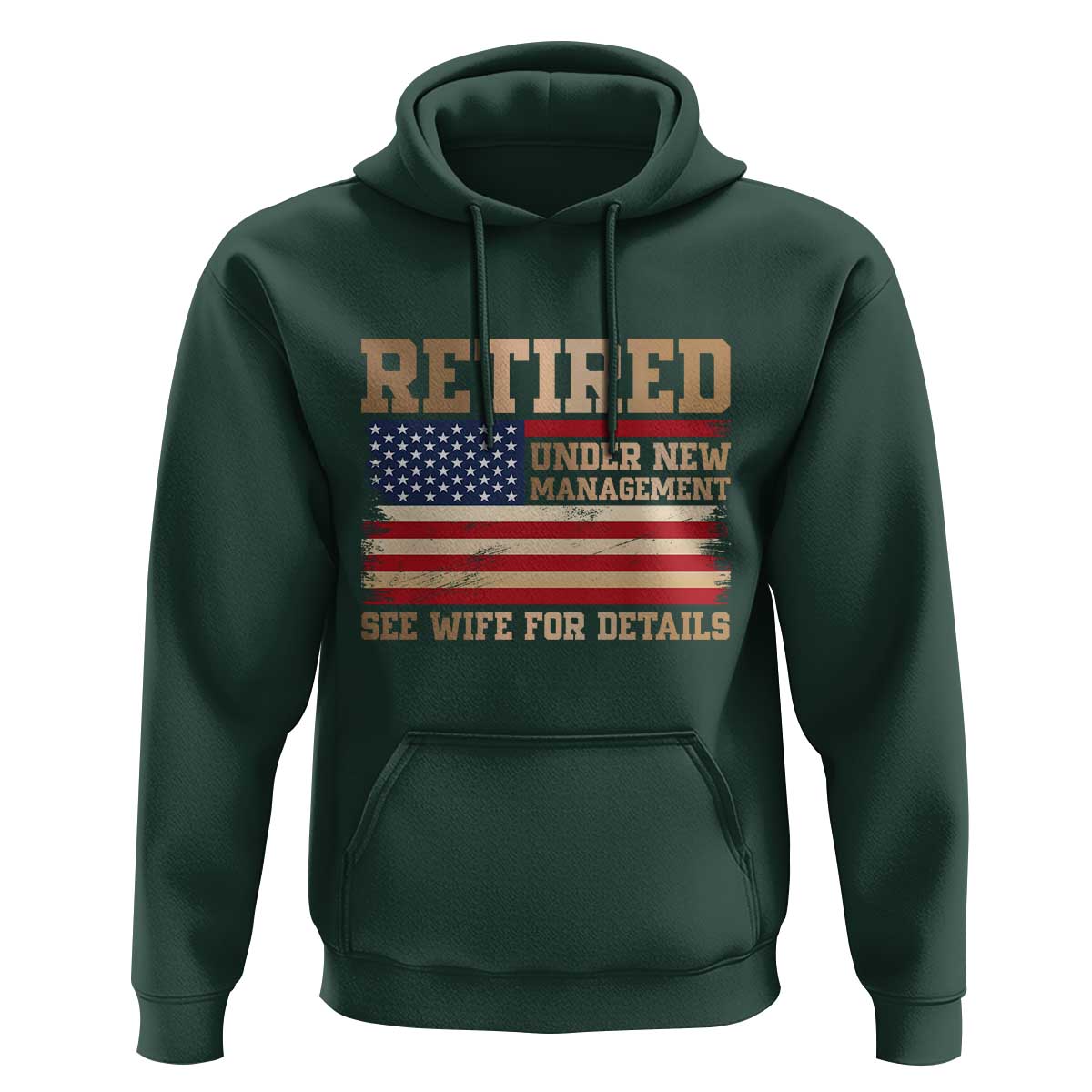 Funny Retirement Hoodie See Wife For Details Husband Dad Grandpa Humor US Flag