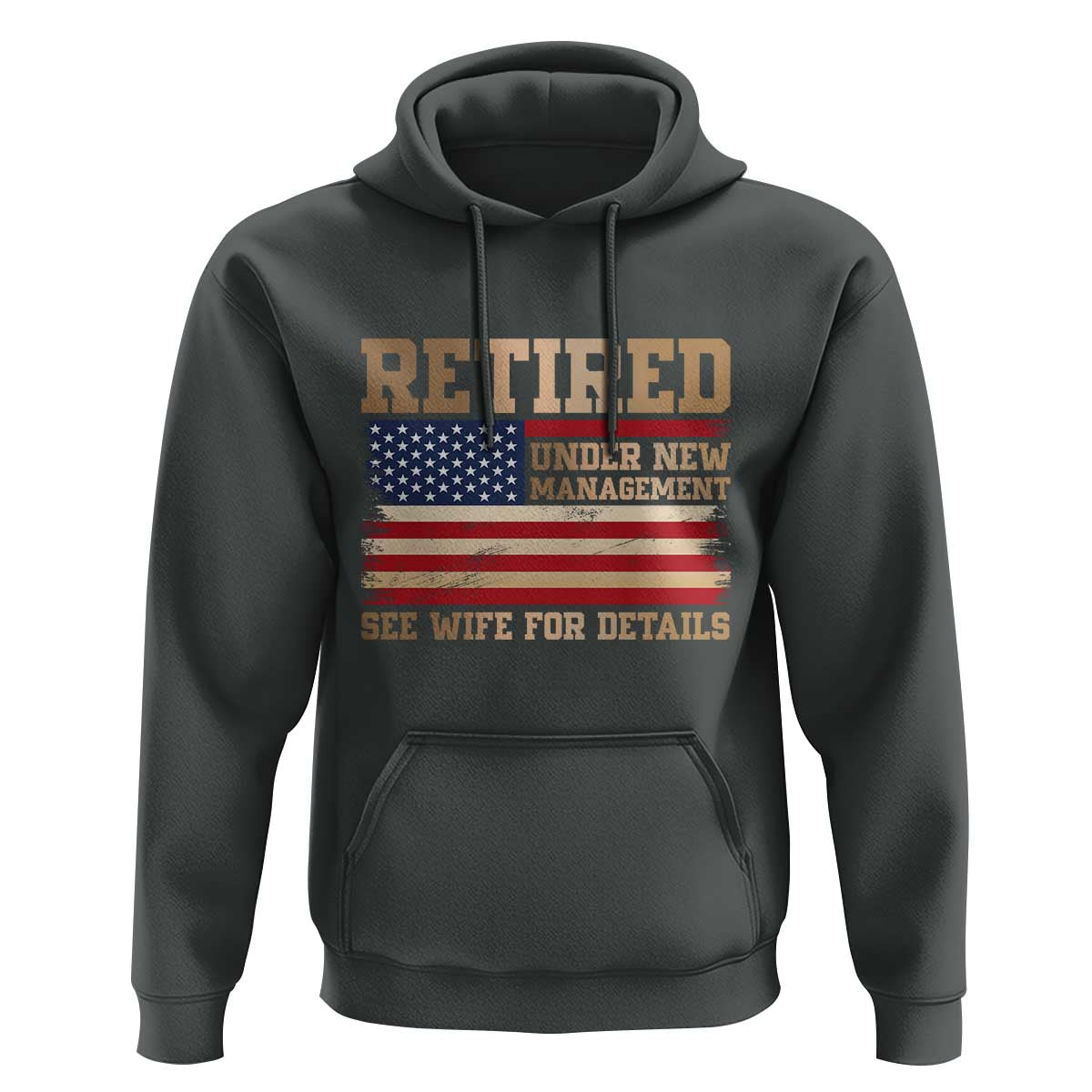 Funny Retirement Hoodie See Wife For Details Husband Dad Grandpa Humor US Flag