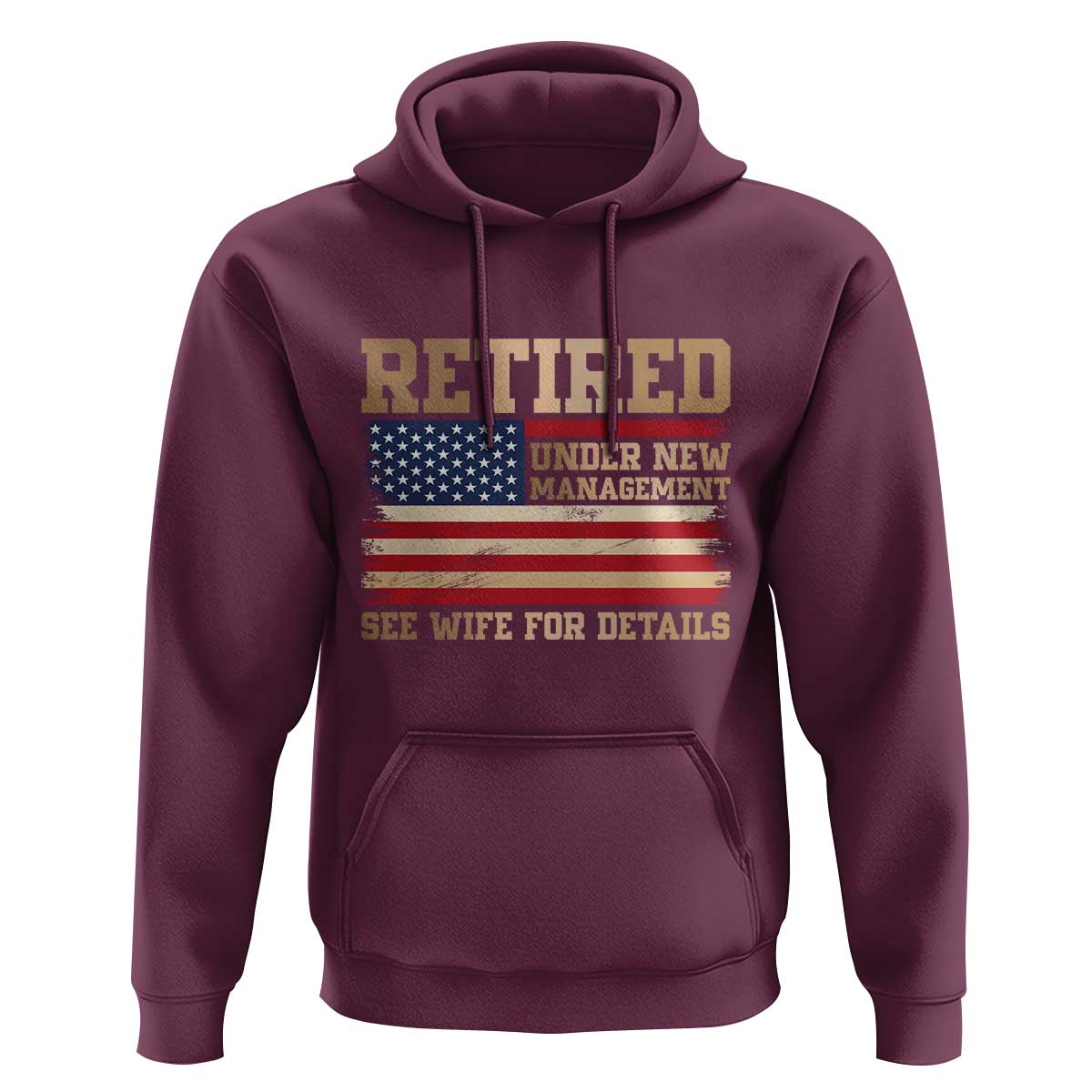 Funny Retirement Hoodie See Wife For Details Husband Dad Grandpa Humor US Flag