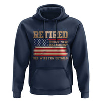 Funny Retirement Hoodie See Wife For Details Husband Dad Grandpa Humor US Flag