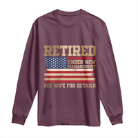 Funny Retirement Long Sleeve Shirt See Wife For Details Husband Dad Grandpa Humor US Flag