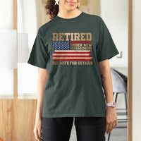 Funny Retirement T Shirt For Women See Wife For Details Husband Dad Grandpa Humor US Flag