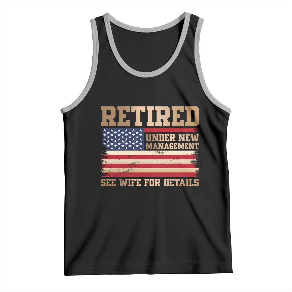 Funny Retirement Tank Top See Wife For Details Husband Dad Grandpa Humor US Flag