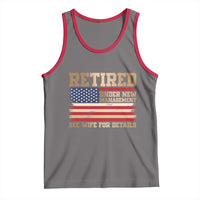 Funny Retirement Tank Top See Wife For Details Husband Dad Grandpa Humor US Flag