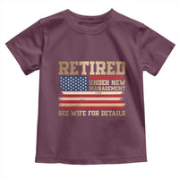 Funny Retirement Toddler T Shirt See Wife For Details Husband Dad Grandpa Humor US Flag