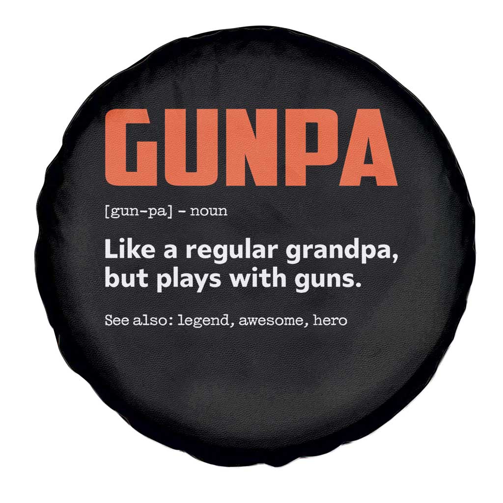 Funny Gunpa Spare Tire Cover Gun Lover Grandpa Pro Gun Enthusiast - Wonder Print Shop