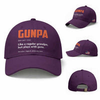 Funny Gunpa Baseball Cap Gun Lover Grandpa Pro Gun Enthusiast
