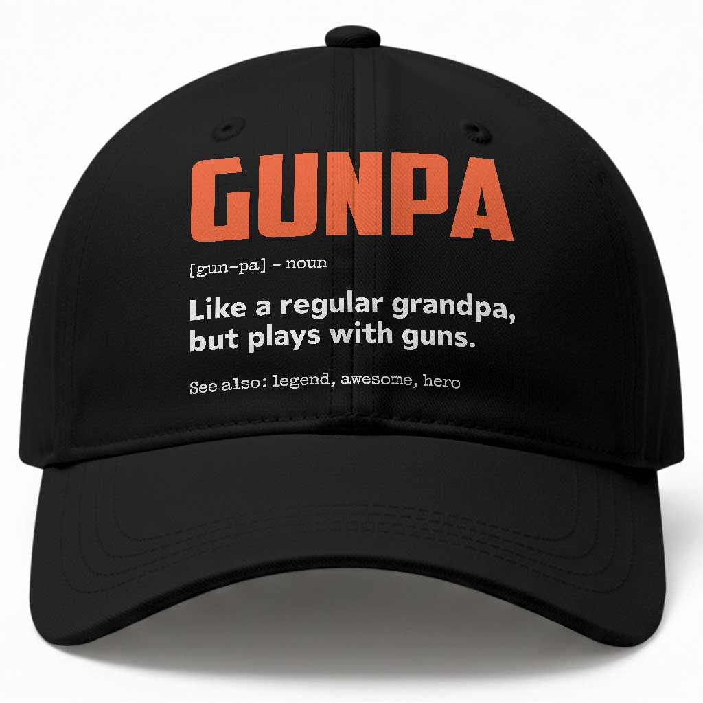 Funny Gunpa Baseball Cap Gun Lover Grandpa Pro Gun Enthusiast
