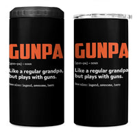 Funny Gunpa 4 in 1 Can Cooler Tumbler Gun Lover Grandpa Pro Gun Enthusiast - Wonder Print Shop