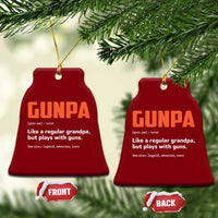 Funny Gunpa Ceramic Ornament Gun Lover Grandpa Pro Gun Enthusiast - Wonder Print Shop