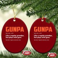 Funny Gunpa Ceramic Ornament Gun Lover Grandpa Pro Gun Enthusiast - Wonder Print Shop