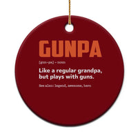 Funny Gunpa Ceramic Ornament Gun Lover Grandpa Pro Gun Enthusiast - Wonder Print Shop
