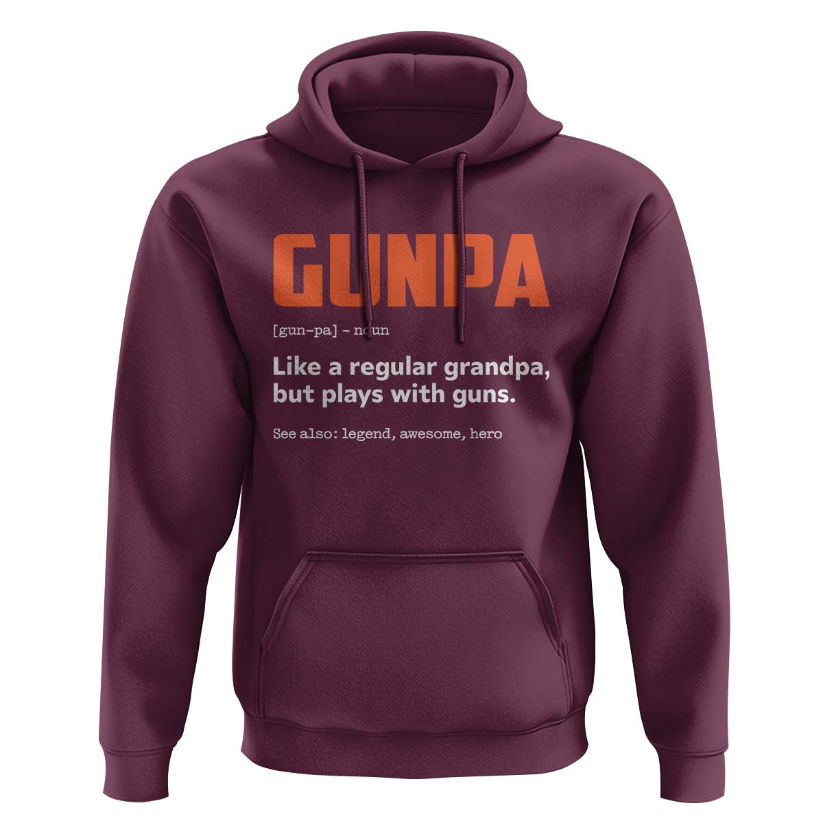 Funny Gunpa Hoodie Gun Lover Grandpa Pro Gun Enthusiast - Wonder Print Shop