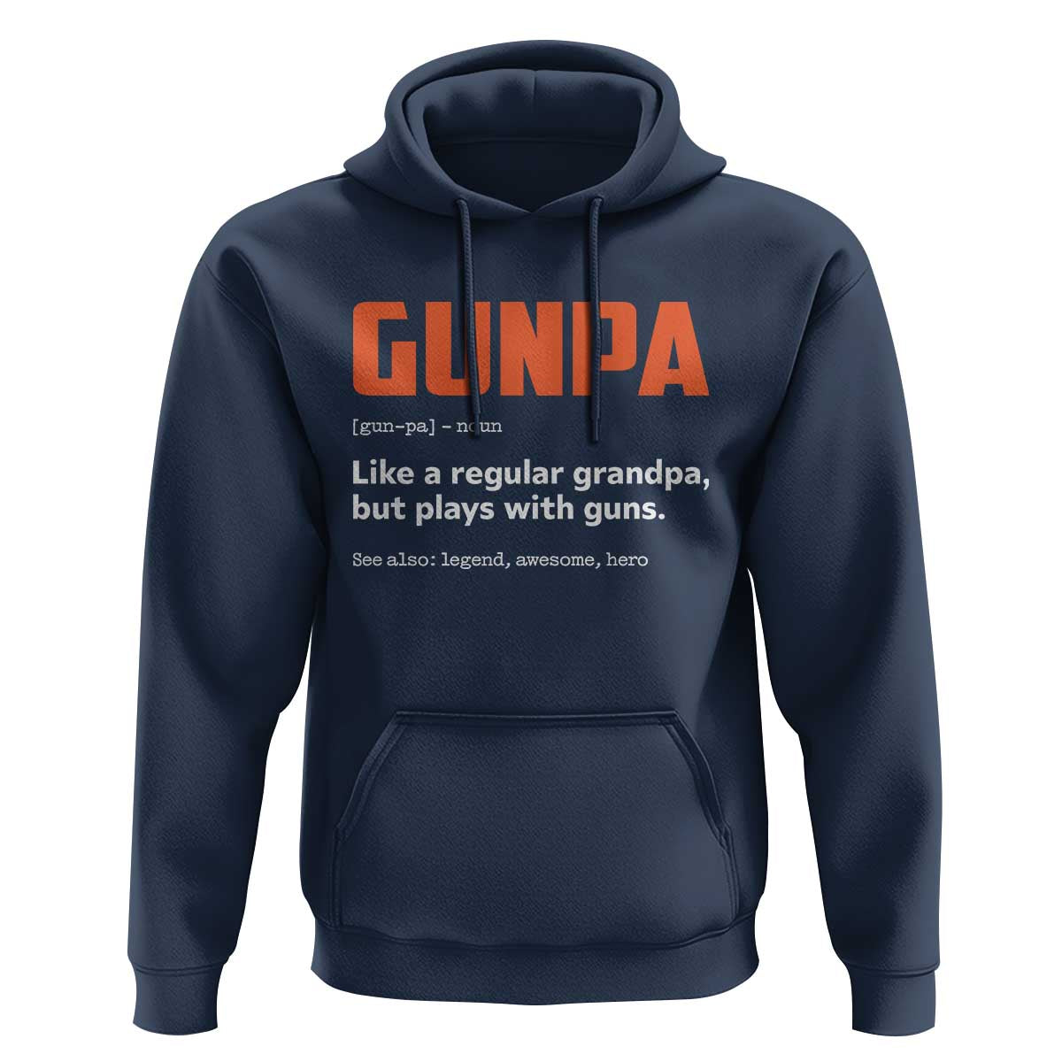 Funny Gunpa Hoodie Gun Lover Grandpa Pro Gun Enthusiast - Wonder Print Shop