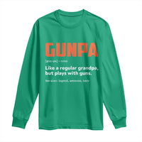 Funny Gunpa Long Sleeve Shirt Gun Lover Grandpa Pro Gun Enthusiast - Wonder Print Shop