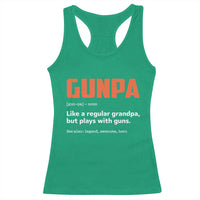 Funny Gunpa Racerback Tank Top Gun Lover Grandpa Pro Gun Enthusiast - Wonder Print Shop