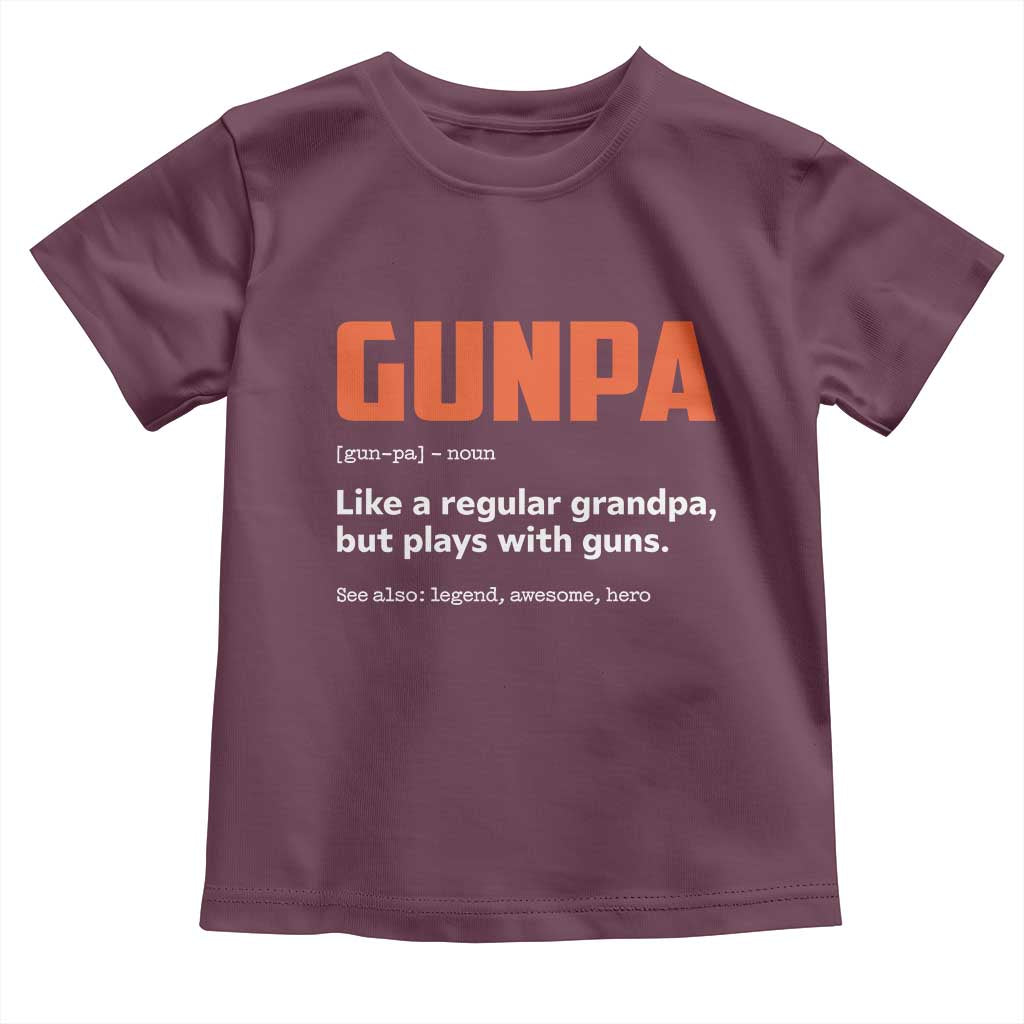 Funny Gunpa Toddler T Shirt Gun Lover Grandpa Pro Gun Enthusiast - Wonder Print Shop